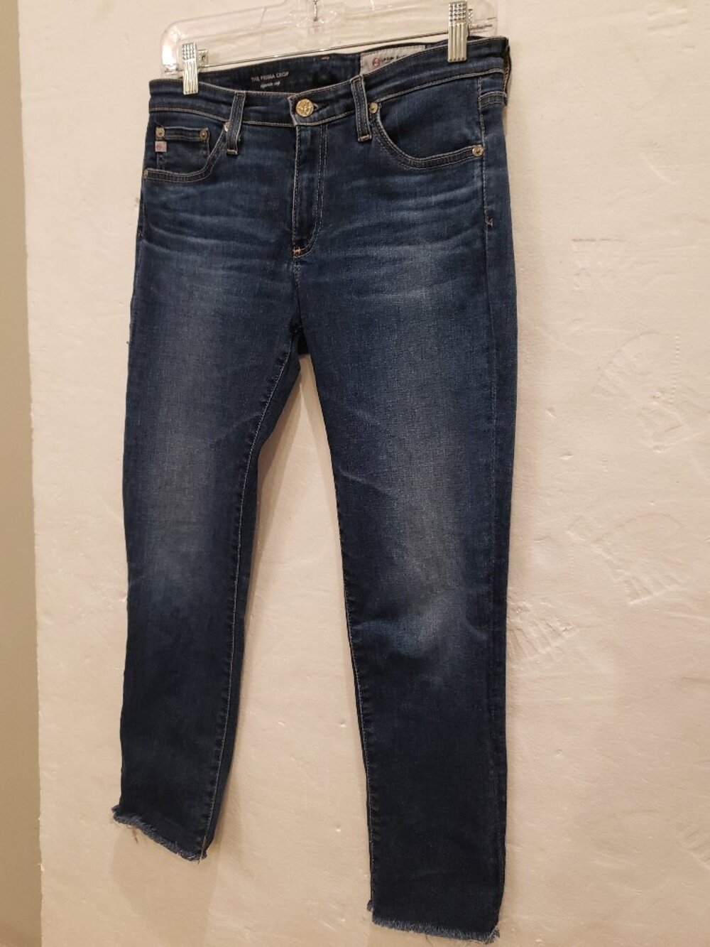 AG Adriano Goldschmied Prima Crop Denim Blue Jean Cigarette Crop Pant
